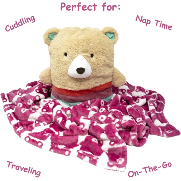 Kids Preferred Rise & Shine Sleepy Stuffs - Plush Stuffed Animal Blanket -Bear - Picture 3 of 6